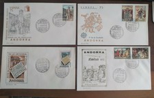 SOBRE PRIMER DIA FDC ANDORRA ESPAÑOLA 1975 AÑO COMPLETO