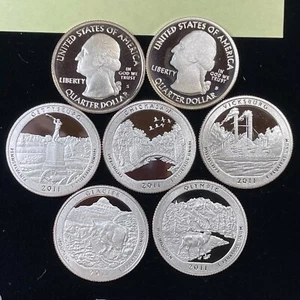 2011 S UNITED STATES CLAD PROOF ATB QUARTER MIX FULL ROLL $10 FACE VALUE - Picture 1 of 2