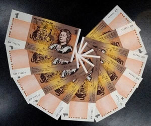 AUSTRALIA • Johnston/Stone $1 Notes • Consecutive run of 10 - Picture 1 of 1
