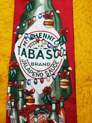 SALSA DE PIMIENTA TABASCO ~ ÁRBOL DE NAVIDAD ~ CORBATA DE NAVIDAD PARA HOMBRE ~ ROJO VERDE ~ 57" Foto 1 de 2