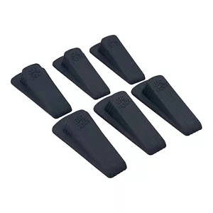 6 Pezzi Fermaporta Piede Grande Gomma Antiscivolo 2,25w x 4,75d x 1,25h Grigio - Foto 1 di 8