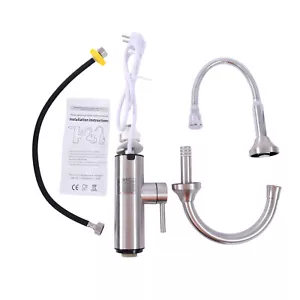 Elektro LED Wasserhahn Durchlauferhitzer Sofort Heizung Küchenarmatur 360° 3.3KW - Bild 1 von 12