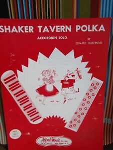 SHAKER TAVERN POLKA BY ED GURZYNSKI ACCORDION SOLO SHEET MUSIC NOS