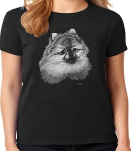 Pomeranian T-shirt for Women Pom Pom Ladies Tee Dog Breed Gifts - Picture 1 of 1
