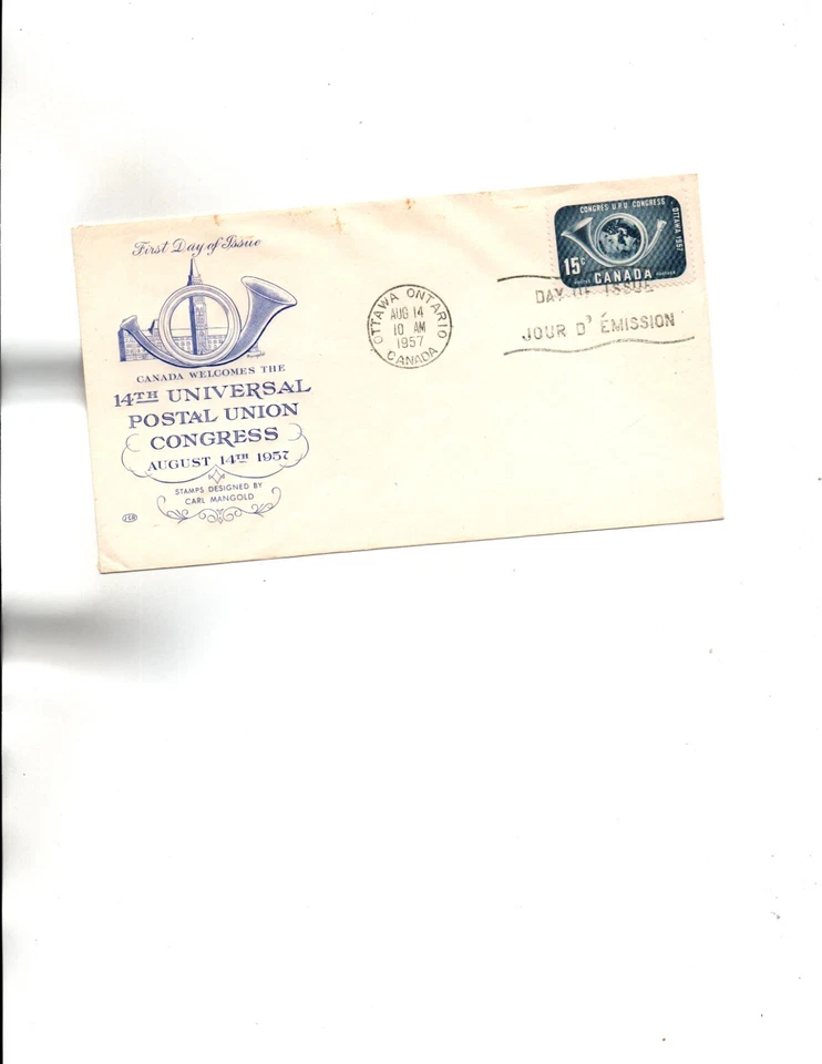 Sc#372 FDC JCR-Type 2(Blue) cachet - Image 1 of 1
