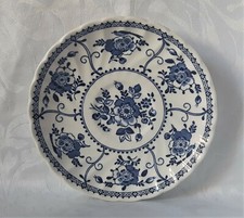 JOHNSON BROTHERS INDIES SAUCER IRONSTONE TEA SAUCER BLUE & WHITE BIRDS & FLOWERS