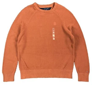 Tommy Hilfiger Herren Langarm Schuppenstrick Rost Baumwolle Pullover Sweater NEU - Bild 1 von 7