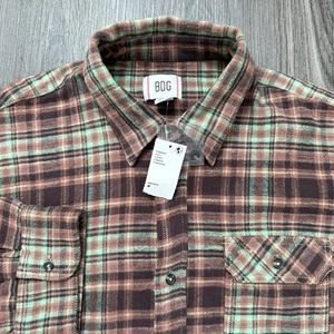 BDG Dani Oversized Flanellhemd Buttondown Urban Outfitters braun kariert NEU - Bild 1 von 10