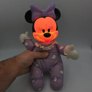 1990s DISNEY BABYS HUG LIGHT MINNIE MOUSE GLOW LIGHT UP FACE BEDTIME MATTEL - Bild 1 von 7