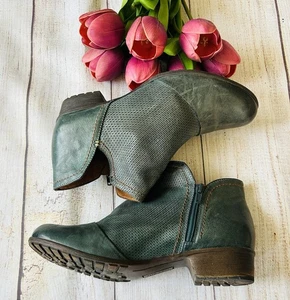 Rockport Cobb Hill blau grün abgenutzt Gratasha V-Ausschnitt bequeme Stiefeletten 10M - Bild 1 von 11