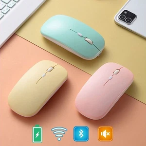 Ratones recargables de modo doble Bluetooth 2.4G ratón inalámbrico para computadora portátil tableta - Imagen 1 de 21