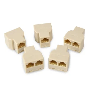 5x RJ45 CAT5 6 Adapter Kupplung Splitter Verteiler Coupler Netzwerk Ethernet new - Bild 1 von 5