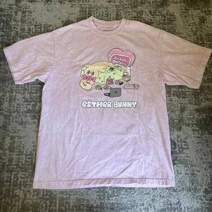 Esther Bunny Lazy Day Pink Wash T-Shirt - Picture 1 of 9