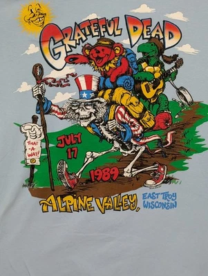 Liquid Blue Men's T-shirt Blue Grateful Dead Alpine Valley Large #3524 NWOT - Image 1 of 4