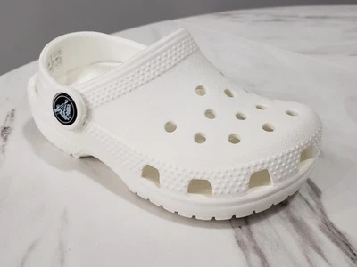 NUEVO TALLA 8 - Crocs Niño Pequeño Unisex Clásico Zueco BLANCO SÓLIDO Niño Niña Bebé Zapatos Foto 1 de 4
