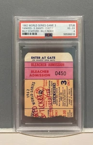 Serie Mundial 1963 -- Yankees vs. Dodgers Juego 3 -- PSA 4 talón de boleto - Imagen 1 de 1