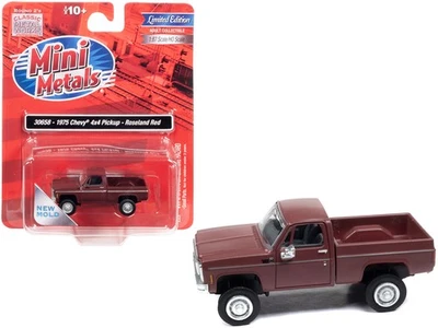 1975 Chevrolet Pickup Truck 4x4 Roseland Red 1/87 Scale Model Car Classic Met... - Image 1 of 2