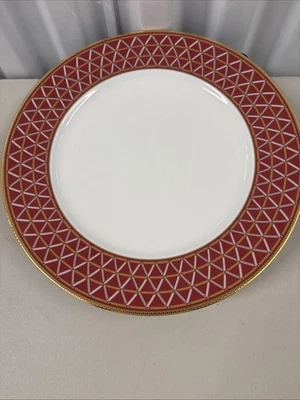 Noritake Plato de Cena Crotchet Juego de 4 Bandas Doradas Hueso China Blanco Nuevo con Etiqueta Foto 1 de 4