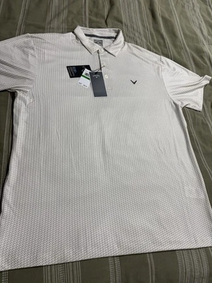 Camisa polo de golf Callaway Opti-Dri con estampado de colibrí para hombre grande nueva con etiquetas precio de venta sugerido por el fabricante $80 Foto 1 de 4