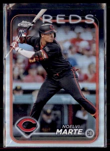 Lote de 2 tarjetas 2024 Topps cromo refractor Noelvi Marte Cincinnati Reds RC #177 - Imagen 1 de 2