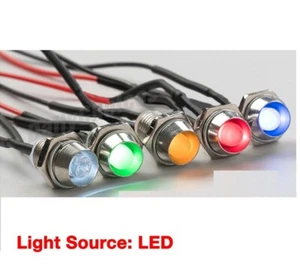 10 pcs Pre-wired 12V 8mm Symbol LED Dash Panel Indicator Pilot Light - Picture 1 of 4