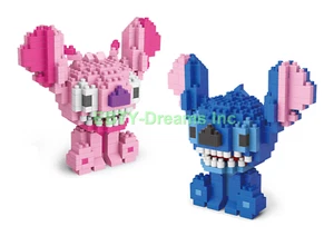 Set of 2 Angel, Stitch Educational DIY Model Mini Building Blocks - Picture 1 of 2