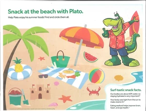 6 Snacks am Strand mit Teller Aktivitätsblättern - Bild 1 von 2