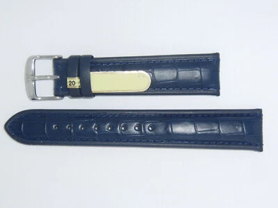 Correa de reloj azul de cuero de becerro genuino modelo DI 20 mm "IMPERATOR WAPRO" Foto 1 de 3