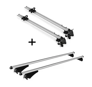 2x Fahrradträger Bike Pro+Relingträger Tiger XL für für Honda Civic IX Tourer ab - Foto 1 di 6