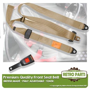 Front Static Seat Belt For Hyundai Accent Hatchback 3dr 1994 Shape Beige