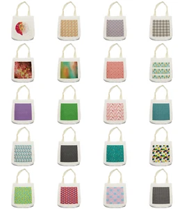 Ambesonne Geometric Design Tote Bag Reusable Linen Sack Shopping Books Beach - Picture 1 of 53