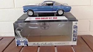 1966 SHELBY GT350 MUSTANG BLUE WITH WHITE STRIPES OPENING PARTS 1:18 SCALE - Picture 1 of 16
