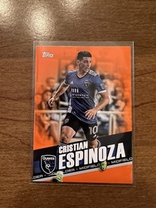 2022 Topps MLS Christian Espinoza Orange 18/25 Parallel Soccer Card San Jose
