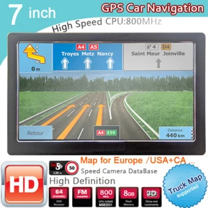 7''GPS Navigationsgerät KFZ LKW PKW Auto Navi Navigation 256 MB RAM 8GB Für Auto - Bild 1 von 12