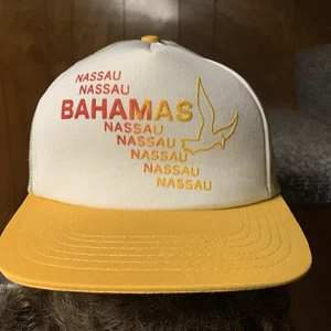 Vintage Trucker SnapBack Hat Nassau Bahamas - Picture 1 of 5