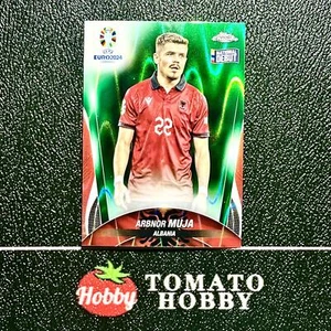 TOPPS CHROME UEFA EURO 2024 ARBNOR MUJA RC GREEN LAVA REFRACTOR 1:600 ALBANIA - Picture 1 of 2