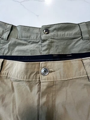 ORVIS Men Size 40 Nylon Stretch Khaki Tech Cargo Shorts Army Green Button - Image 1 of 4