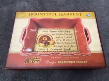 Thanksgiving Cracker Barrel Bountiful Harvest Collection Recipe Baking Dish NEW