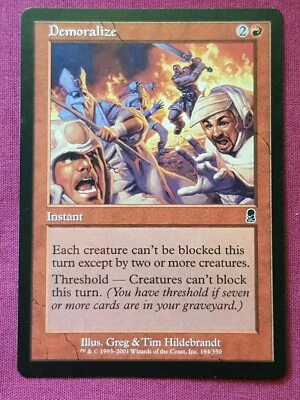 Magic The Gathering ODYSSEY DEMORALIZE red card MTG - Image 1 of 2