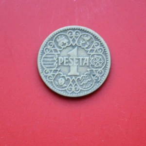España-España 1 Peseta 1944 KM# 767 #F0537 SS-VF - Imagen 1 de 2