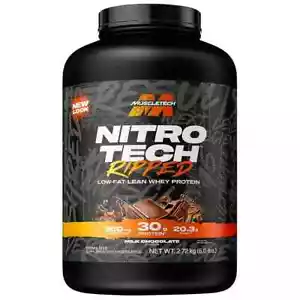 MuscleTech Nitro Tech Ripped Whey Protein Milk Chocolate 2.72kg Protein Formula - Picture 1 of 3