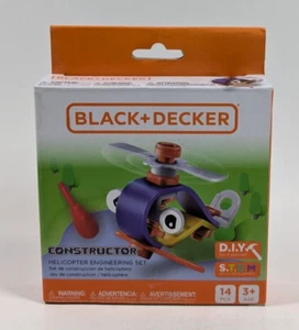 Black + Decker Constructor Helicopter Engineering Set DIY STEM Toy 14 Pcs Age 3+ - Picture 1 of 5