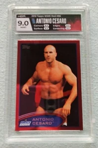 2012 Topps WWE Target Exclusive Red Parallel Antonio Cesaro GRADED HGA 9 - Picture 1 of 3