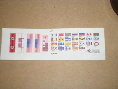 [WW#2] BANDERAS DE BUQUES DE GUERRA DE PAPEL, Modelo Hoja de BANDERAS DE PAPEL, VINTAGE Foto 1 de 4