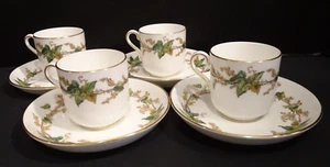 Vintage Set of 4 Minton Lothian Demitasse Cups and Saucers Sets (8 pcs) - Picture 1 of 7