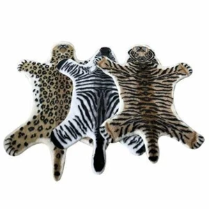 Tiger Zebra Leopard Rug Cow Animal Print Mat Area Rug Non-slip Carpet Floor Mat