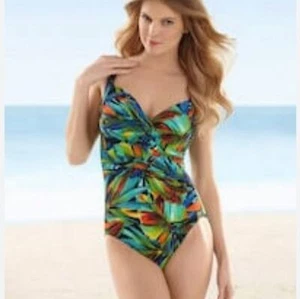 MiracleSuit swimsuit Sanibel Size 12 Tummy Control Underwire - Picture 1 of 10