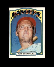 Jeff Burroughs Hand Signed 1972 Topps Rookie Texas Rangers Autograph