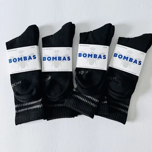 Lot of 4 Pairs Bombas Mens Calf Socks Large Size Large Honeycomb Arch Support - Picture 1 of 3