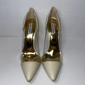 New Cape Robbin with Clear and ivory pointed toe 4.5 Heel Size 9 Minor Flaws - Picture 1 of 15